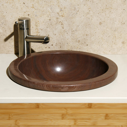 Allstone Group Brown Stone Oval DropIn Bathroom Sink Wayfair
